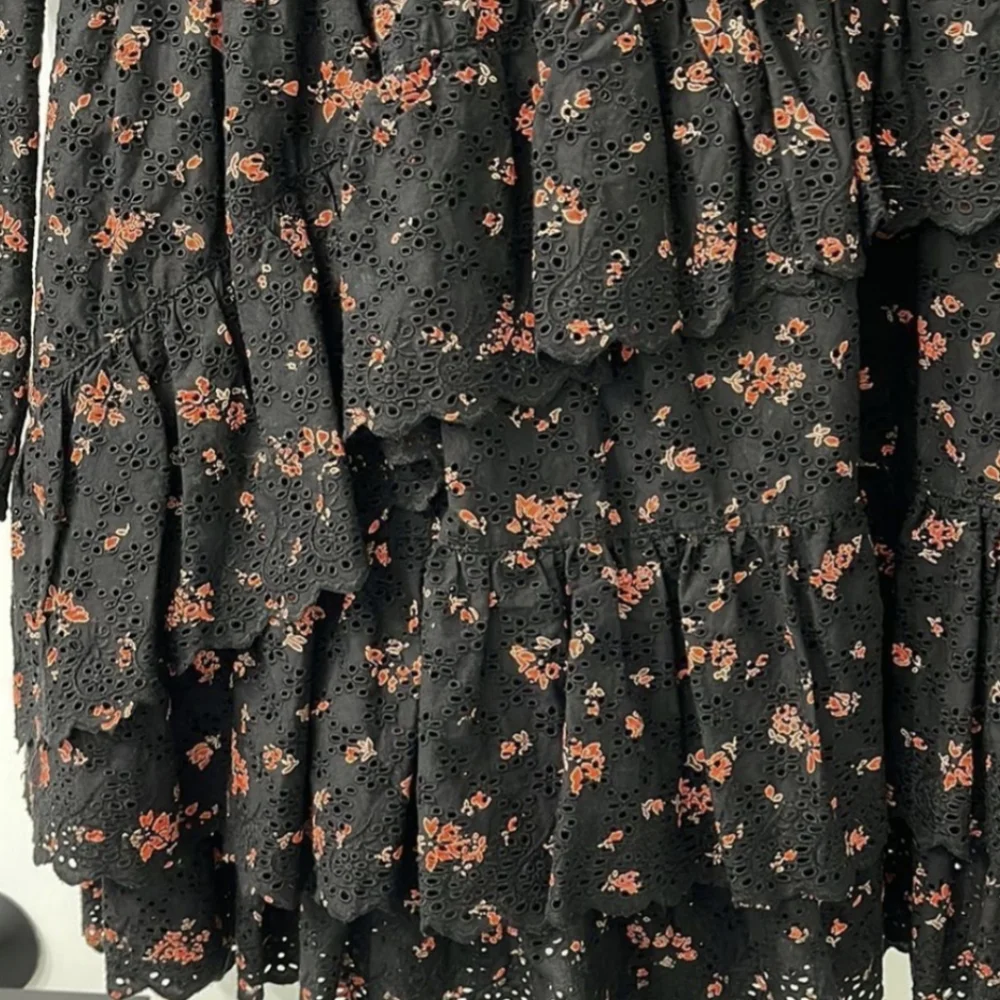 Ulla Johnson Josette Floral Lace Ruffle Cocktail Party Dress XS - Picture 9 of 12